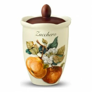 Банка керамическая для сахара 0,8 л бежевая "Итальянские фрукты" NUOVA CER ИТАЛЬЯНСКИЕ ФРУКТЫ 00-3946441 Бежевый;коричневый