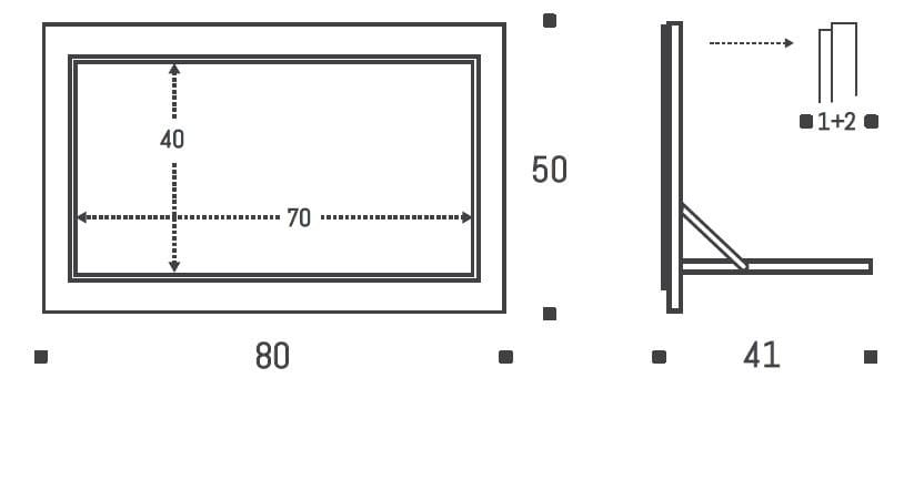 Фанерный стол для ПК с откидными дверцами AMBIVALENZ FLÄPPS SECRETARY - BUBBLES INDIGO ARCH-00126949 - Вид №4