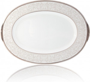 32033 Noritake Блюдо овальное Noritake "Серебряный дворец" 41см Фарфор костяной