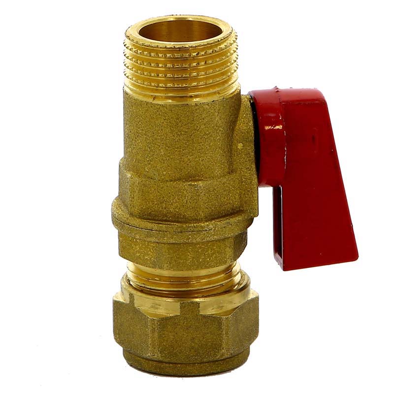 Кран мини обжим-Н флажок TIEMME 16x1/2" 2940002