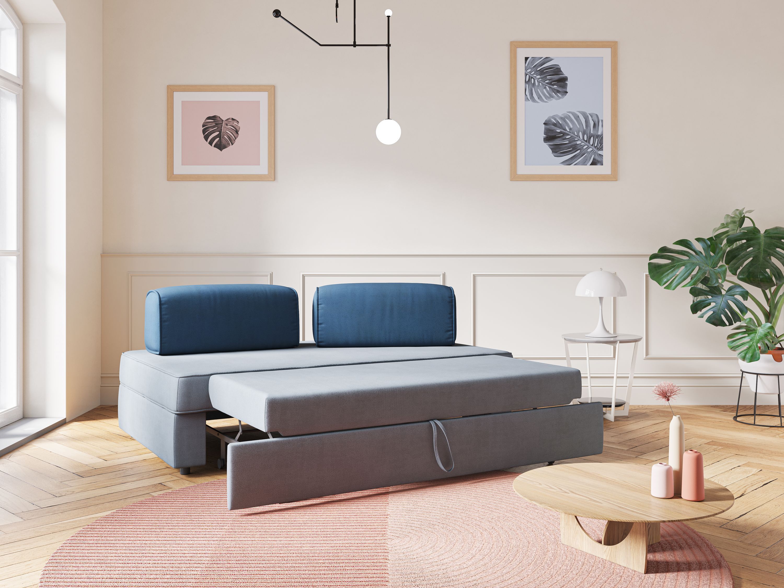 Раскладной диван-кровать из ткани Divani.Store LIBERTY ARCH-00095926 - Вид №1