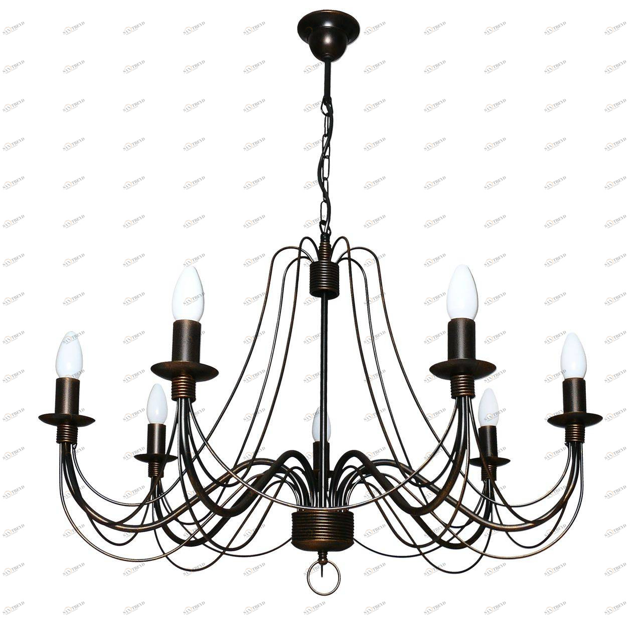 Люстра дизайнерская Best коричневая 10010-7L SUPERNW СВЕЧИ 056838 Коричневый 