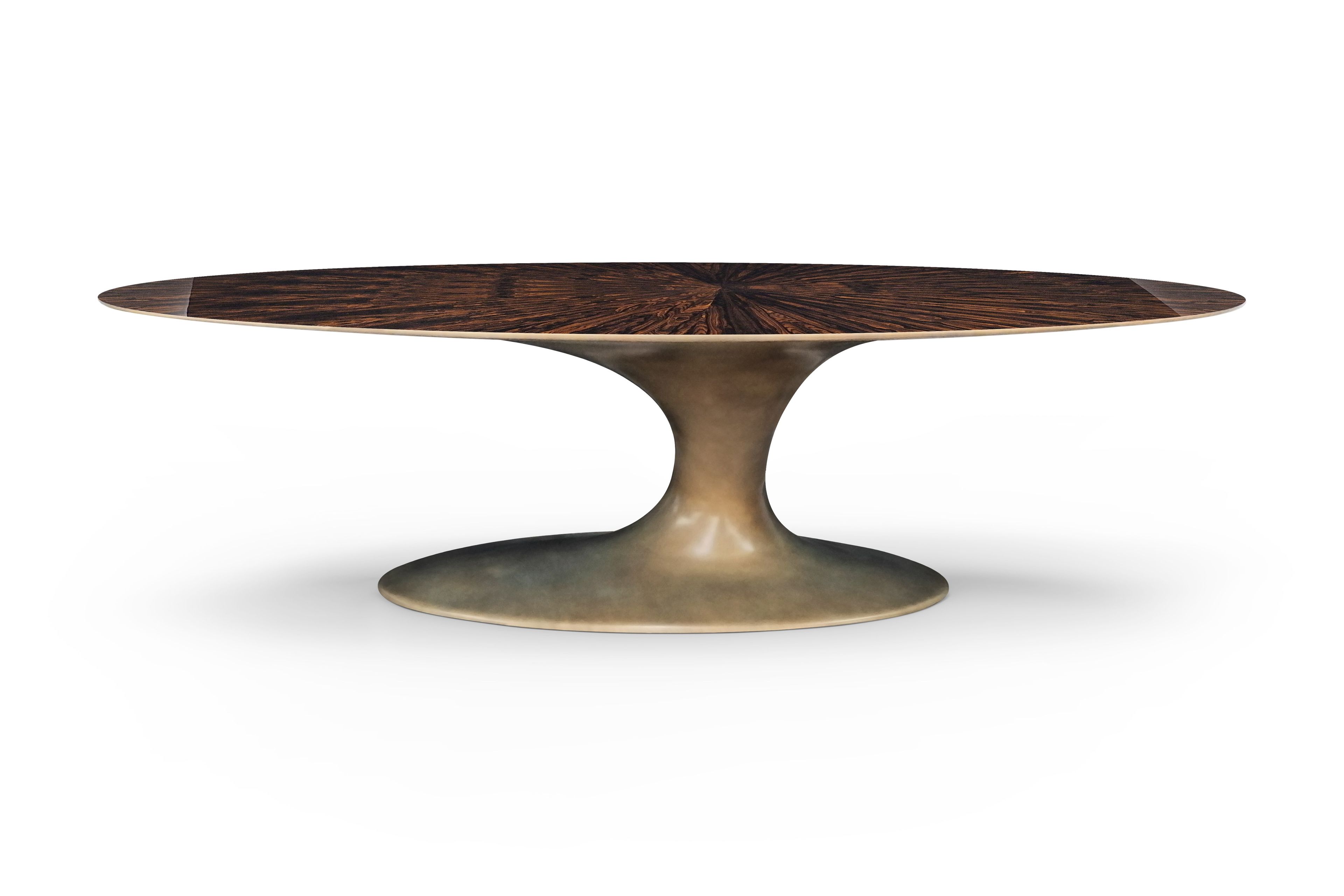 Овальный обеденный стол из стекловолокна и шпона GANSK JADE ARCH-00103800 - Вид №17