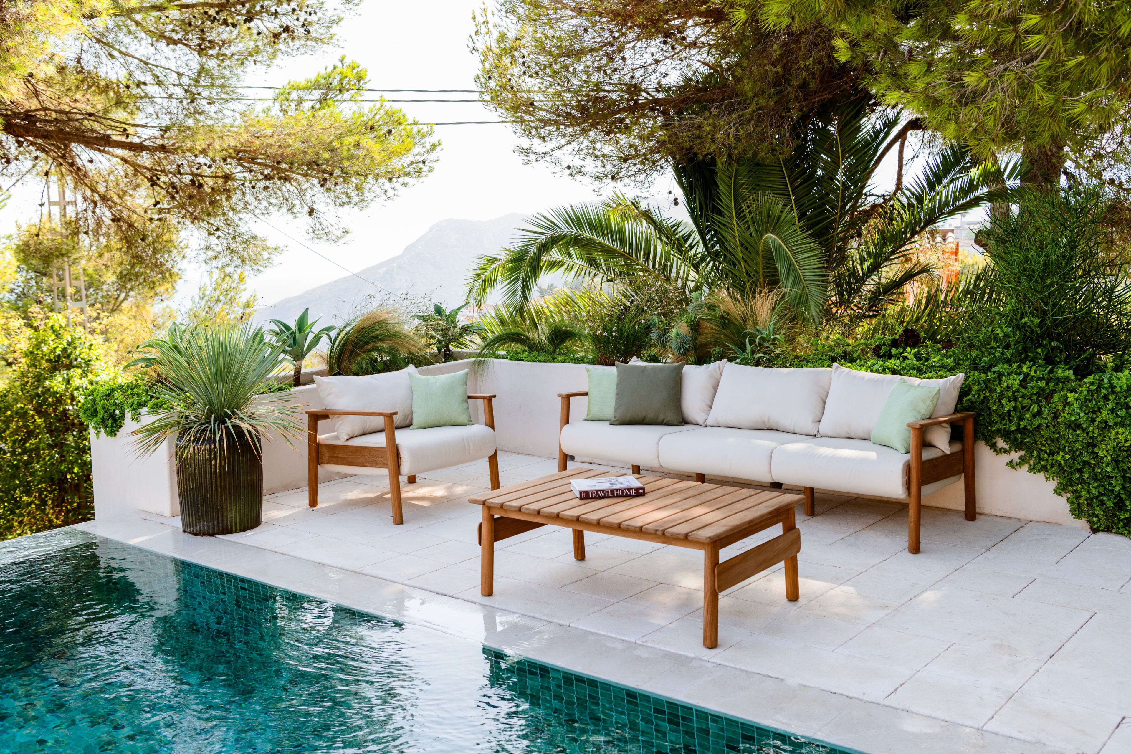 Садовое кресло из тикового дерева с подушками Sunbrella FJAKA Pomalo ARCH-00125828 - Вид №9