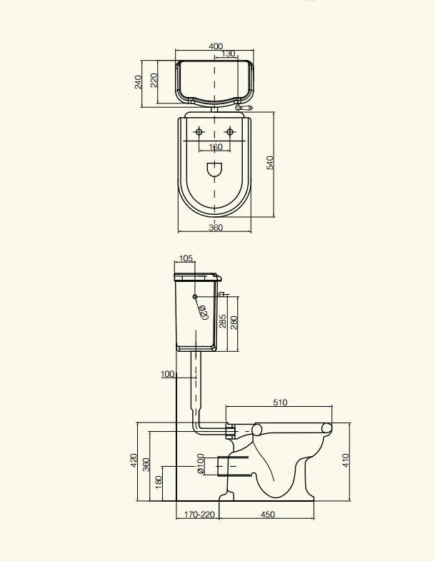 BL Компакт унитаз с бачком Золотистый Migliore  Италия  - Вид №1