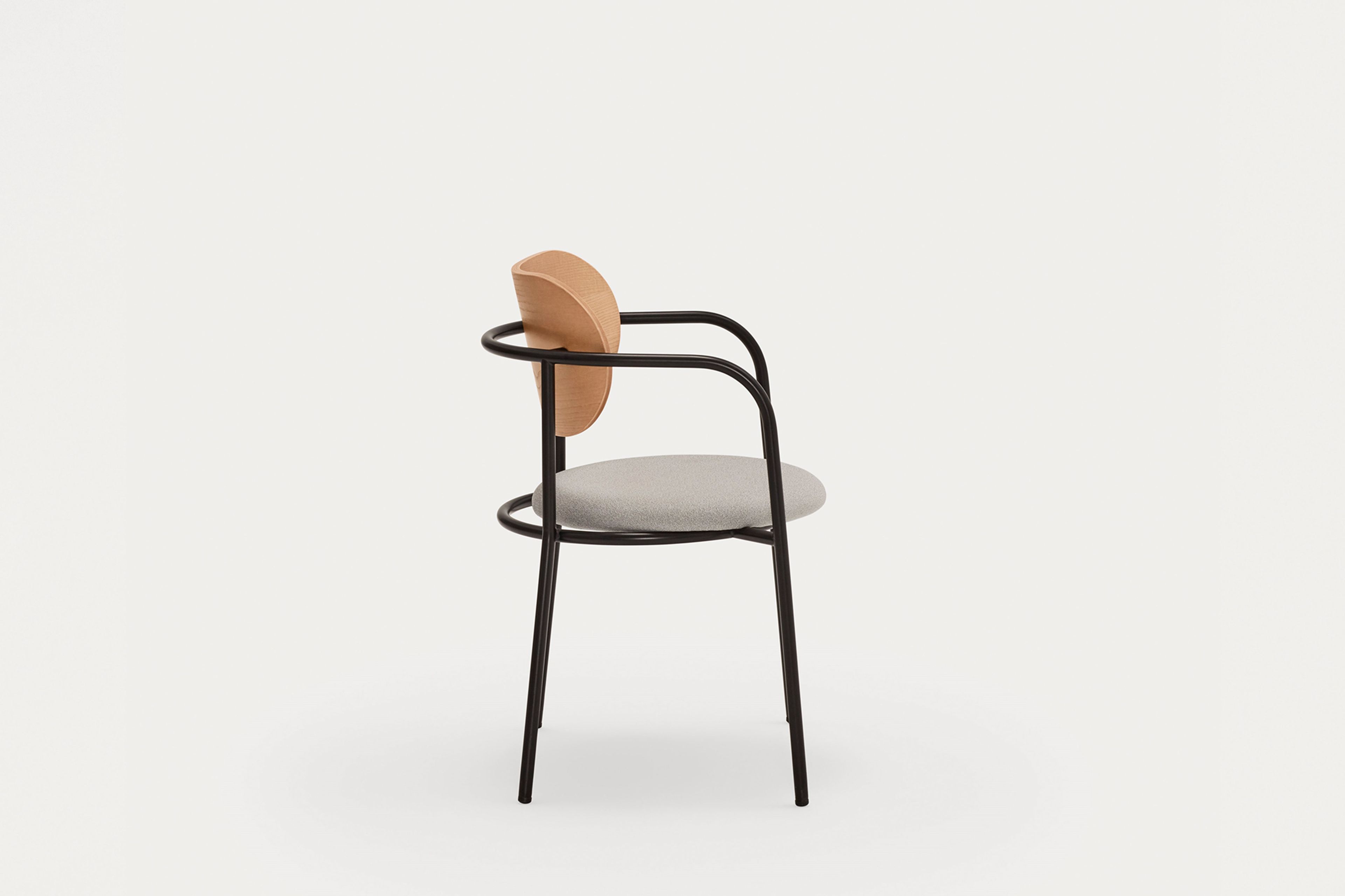 Металлический стул с мягким сиденьем TEULAT Eclipse ARCH-00024919 - Вид №2