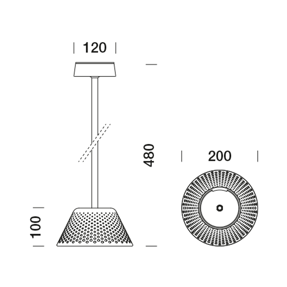 3270166 Потолочный светильник Platek MESH Soffitto  MESH h. 480 mm - LED 4000K 87°  - Вид №4