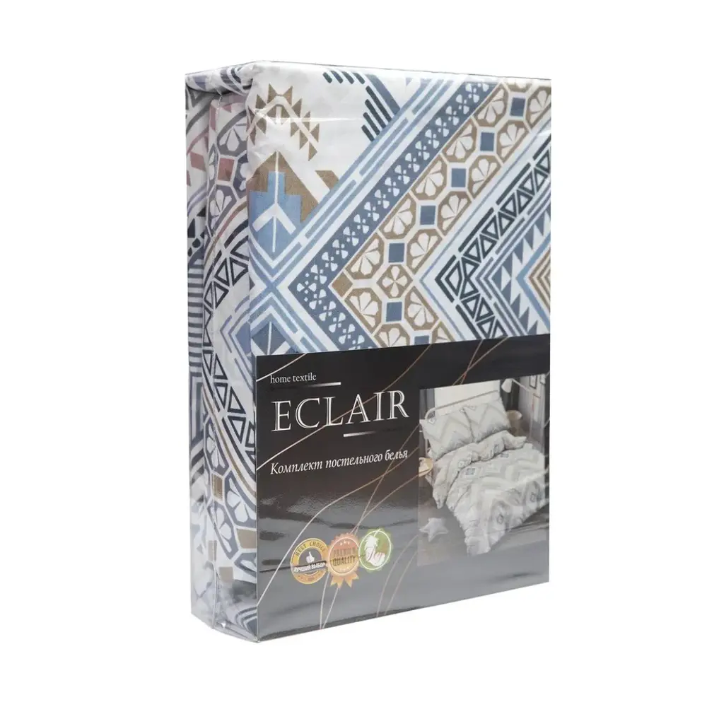 89396255 Комплект постельного белья Eclair Виста двуспальный полисатин бетон STLM-1483821  - Вид №5