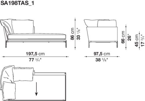 Угловой диван из ткани B&B Italia Атолл ARCH-00091854 - Вид №17