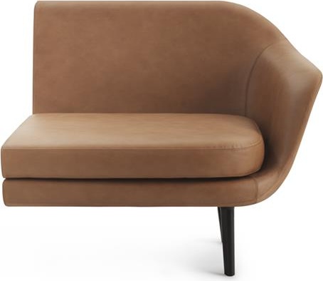 603517 Sum Modular Sofa 120 Правый подлокотник, черный алюминий, ультра кожа Normann Copenhagen 