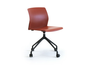 Рециркулированный пластичный стул офиса деятельности с колесами