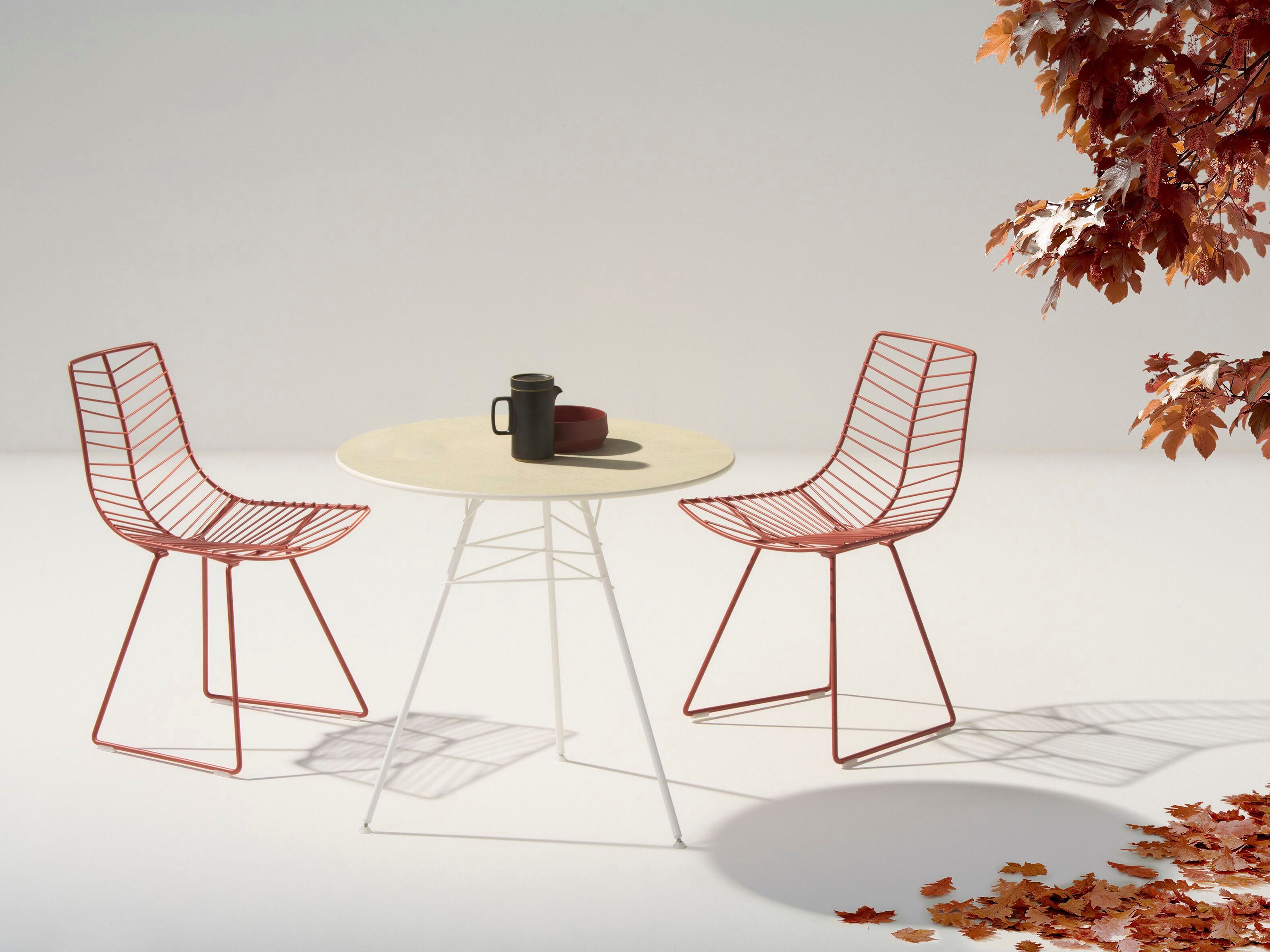 Стальной круглый садовый стол Arper ARCH-00043190 - Вид №8