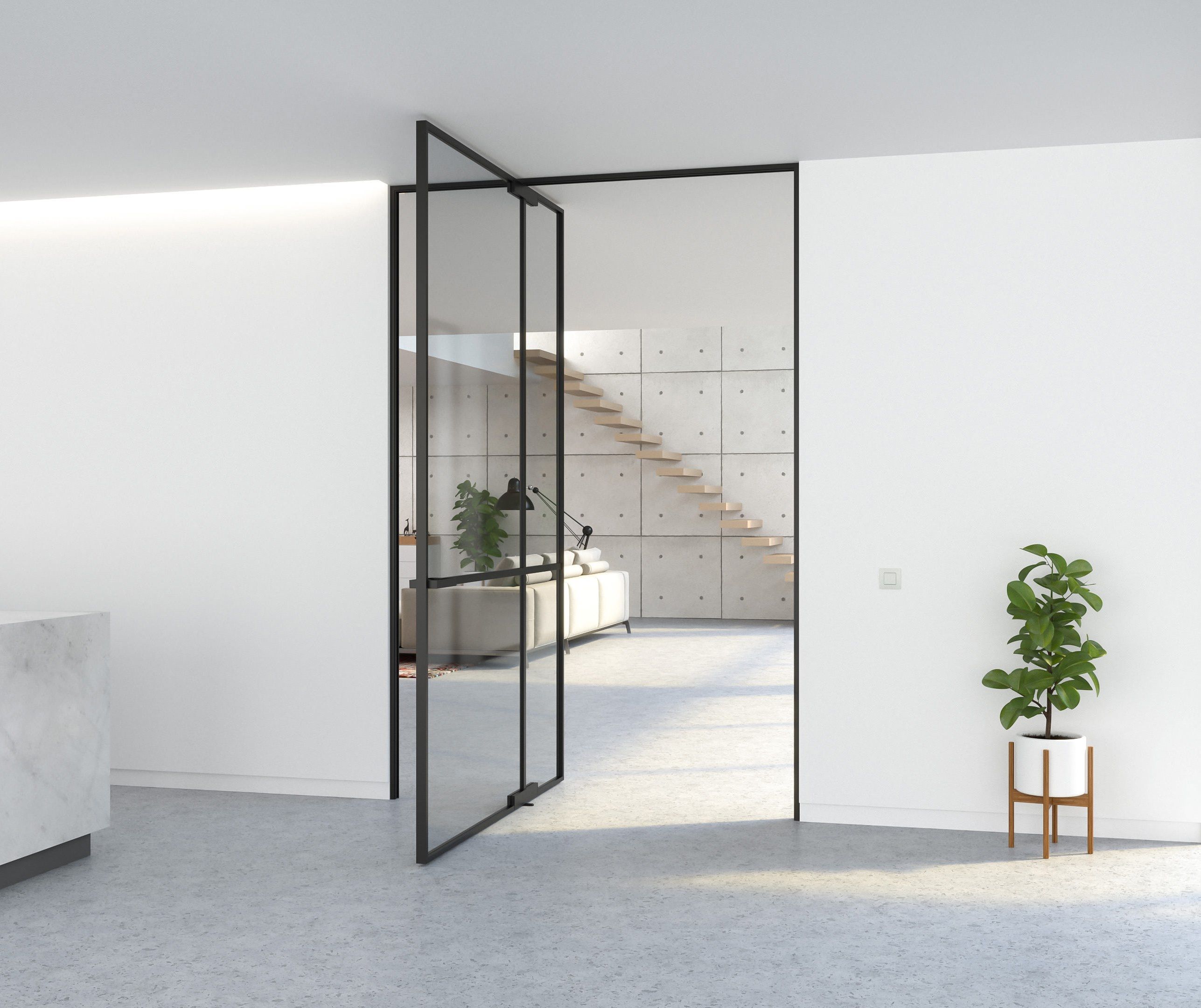 Бескаркасная алюминиевая поворотная дверь Portapivot Portapivot Door systems ARCH-00119222 - Вид №4