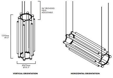 ANDlight Подвесной светильник из алюминия и акрила Pipeline Pip-cha-4 - Вид №7