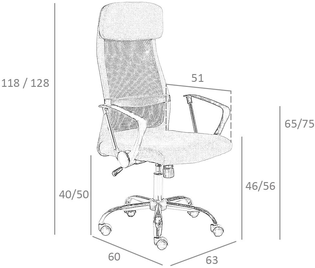 Angel Cerdá Офисный стул с регулируемой высотой из ткани с подлокотниками New chair 4075 Angel Cerda - Вид №7