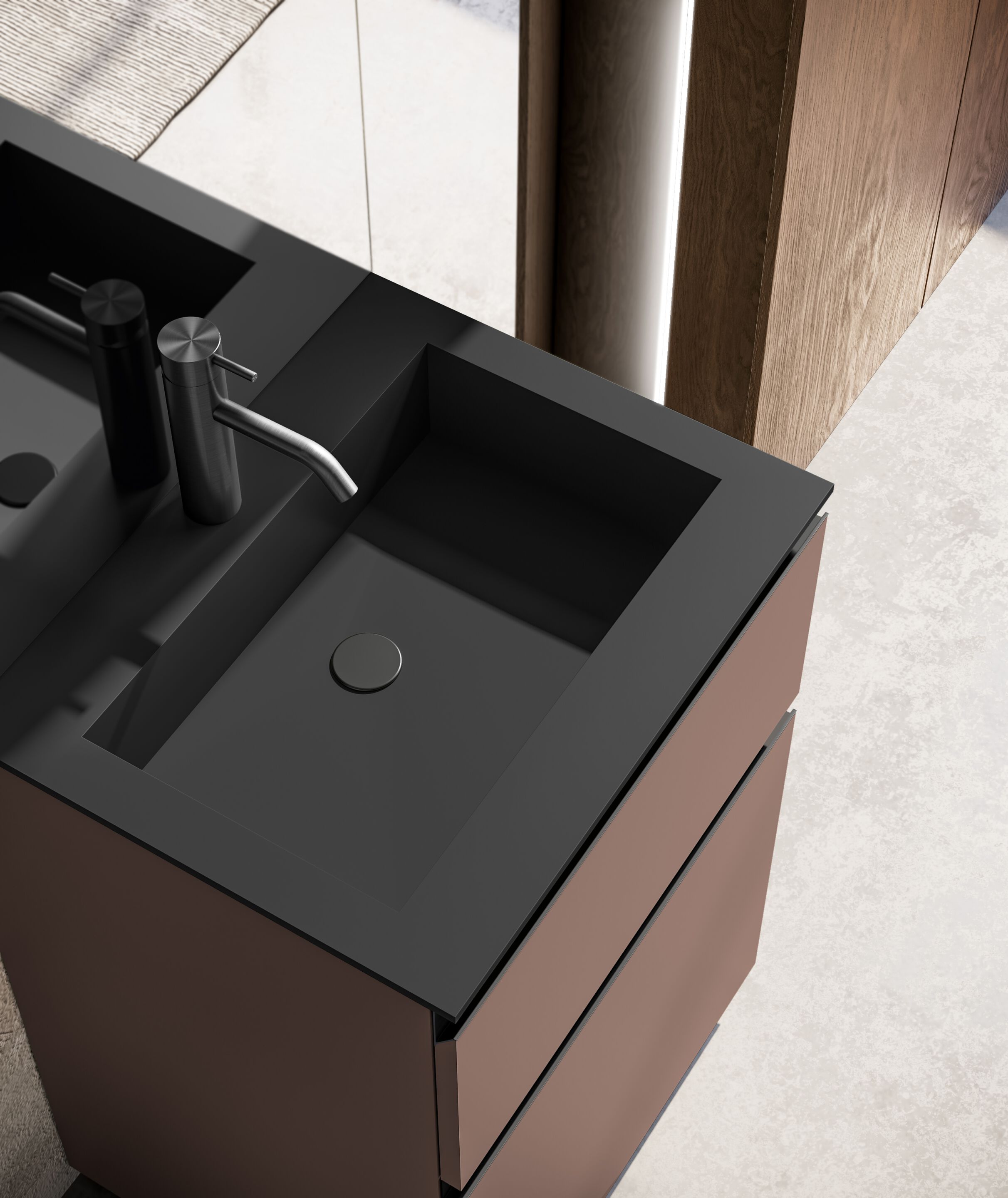 Шкаф для умывальника Fenix с зеркалом Birex Lapis ARCH-00081952 - Вид №2