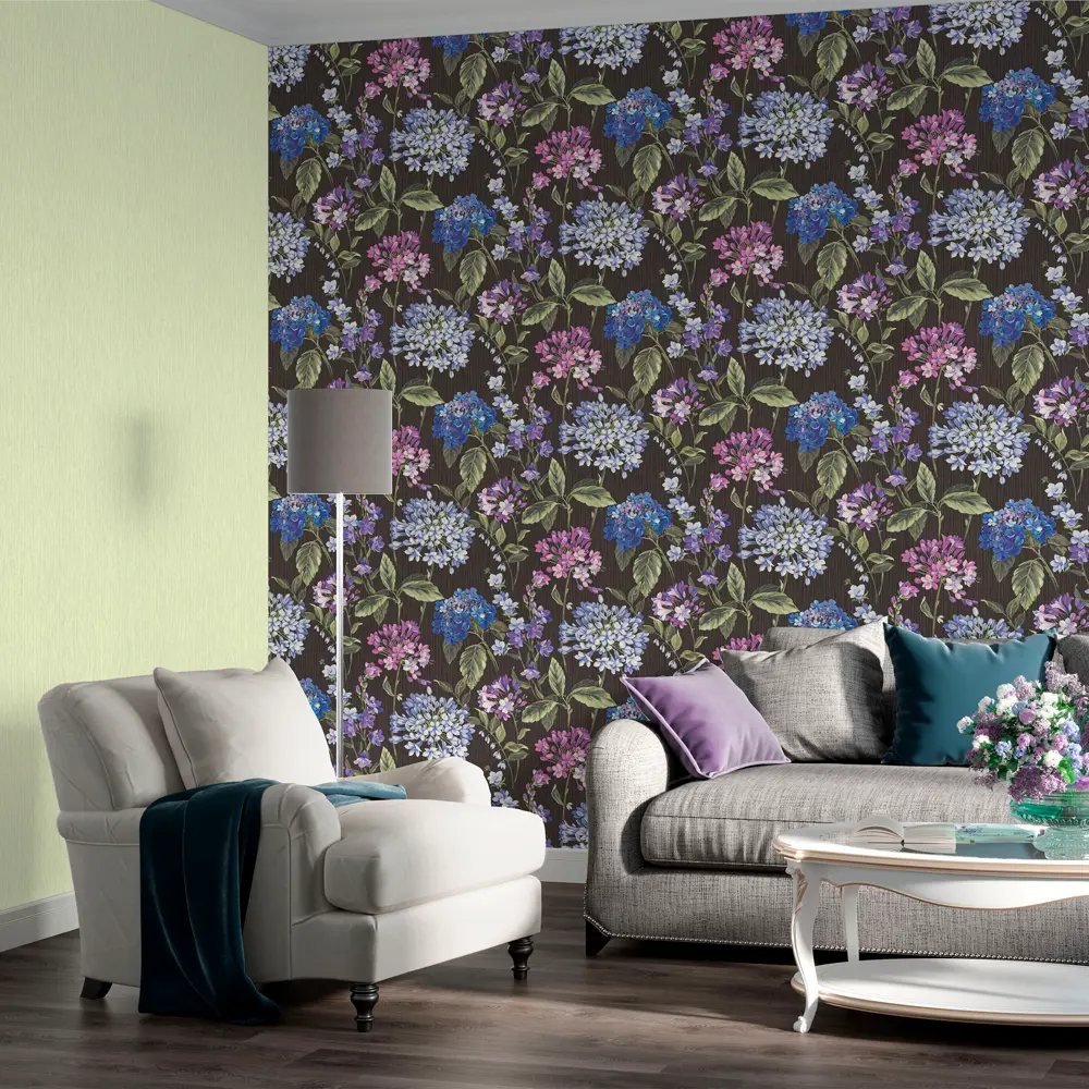 Обои флизелиновые Палитра Fiori зелёные 1.06 м PL71432-77 82560206 STLM-2112388 - Вид №3