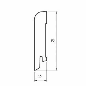 Плинтус Magestik floor Массивный Клён 1000х90 мм.