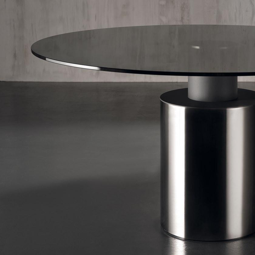 ACERBIS Круглый стеклянный стол с основанием в фреске sun-id-1346259 - Вид №1