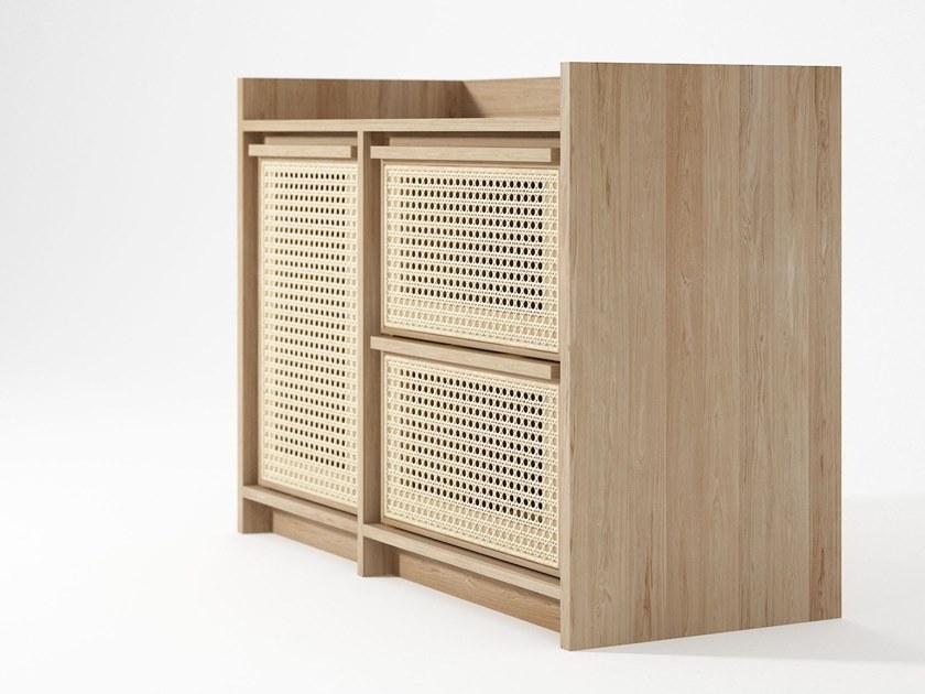 KARPENTER Комод из массива дерева и ротанга Roots Rt08-o - Вид №2