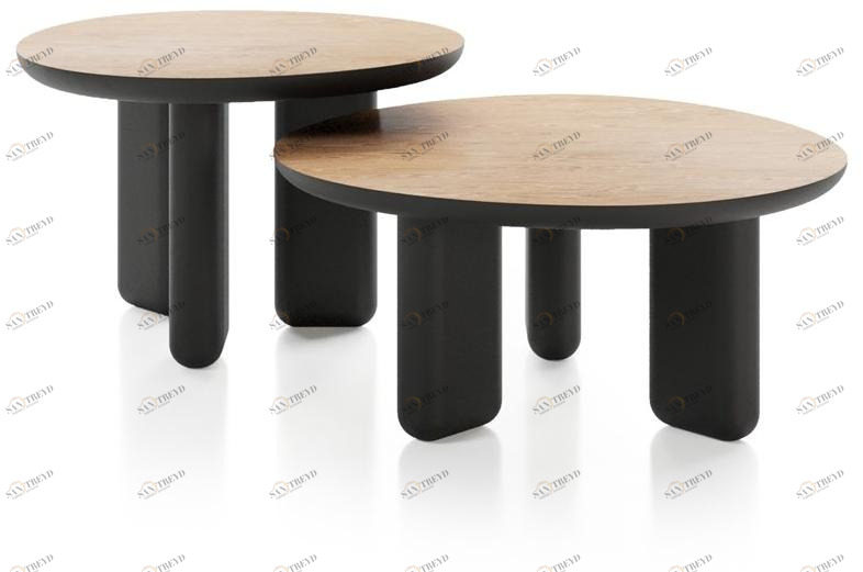 Liu Jo Living Collection Круглый деревянный журнальный столик Ceci est un caillou Cmb t43