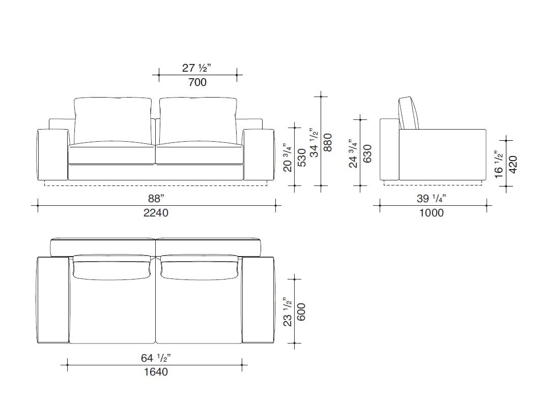 Угловой диван из ткани с полуостровом Lema Venise ARCH-00125173 - Вид №20