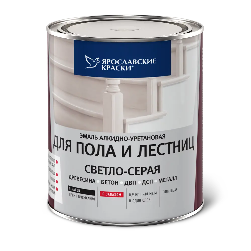 Эмаль для пола и лестниц 0.9 кг цвет светло-серый 18450755 STLM-2141732 Santreyd  - Вид №1