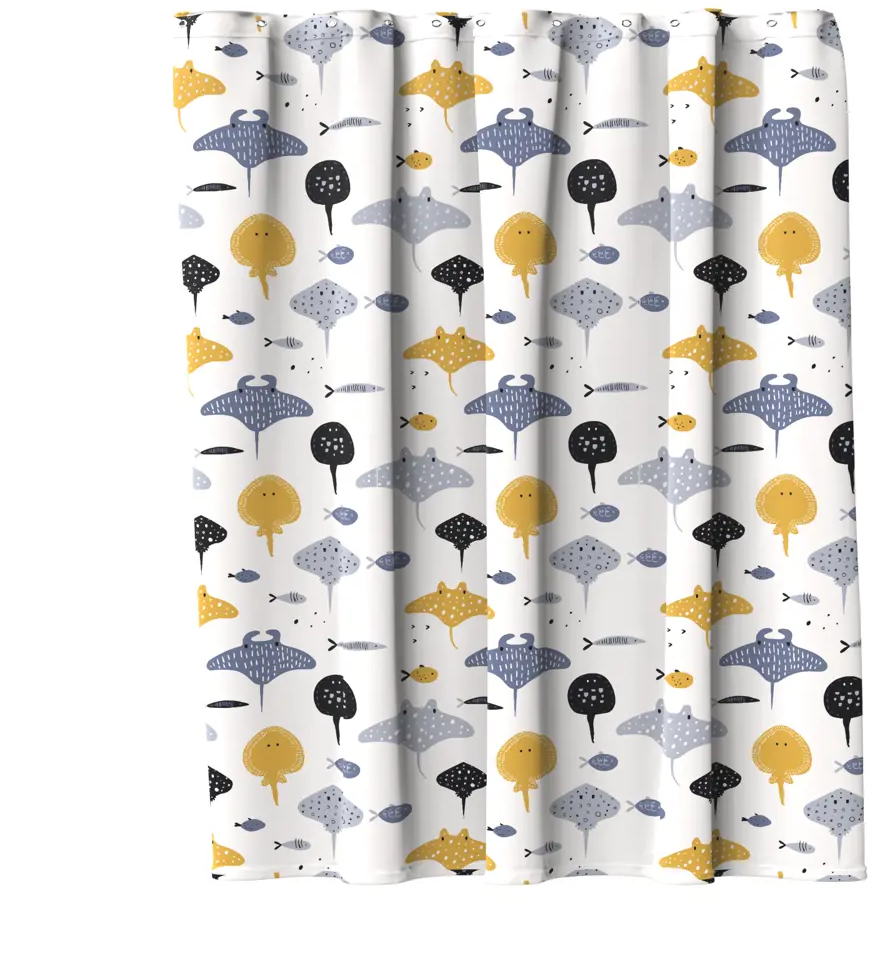Lemer Fish - Яркая штора для ванной с защитой от брызг 180×200 см 86881067