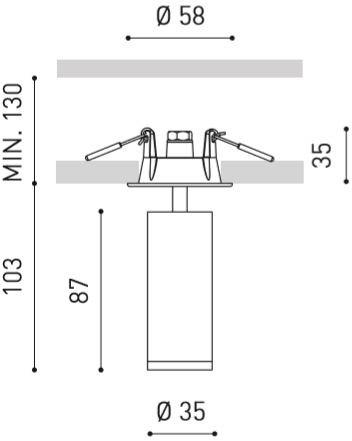 Arkoslight Регулируемый светодиодный светильник из алюминия Fit recessed sun-id-1406958 - Вид №8