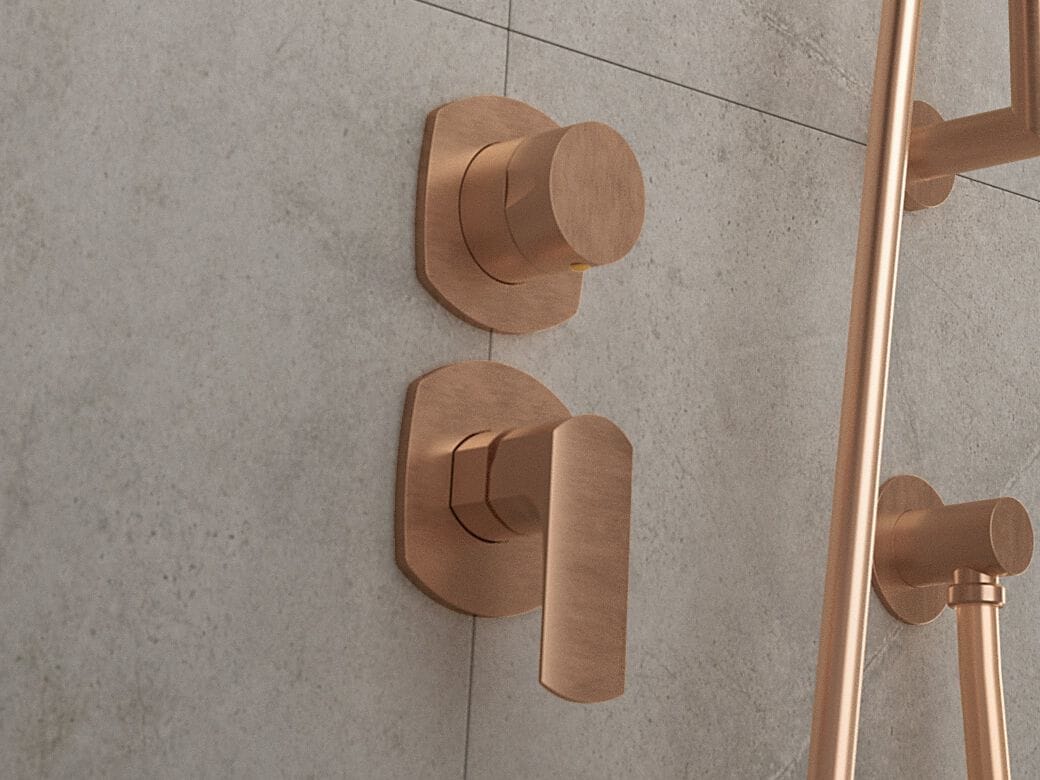 2 отверстия латунь однорычажный смеситель для душа с переключателем Rubinetterie Treemme Albatros ARCH-00015006