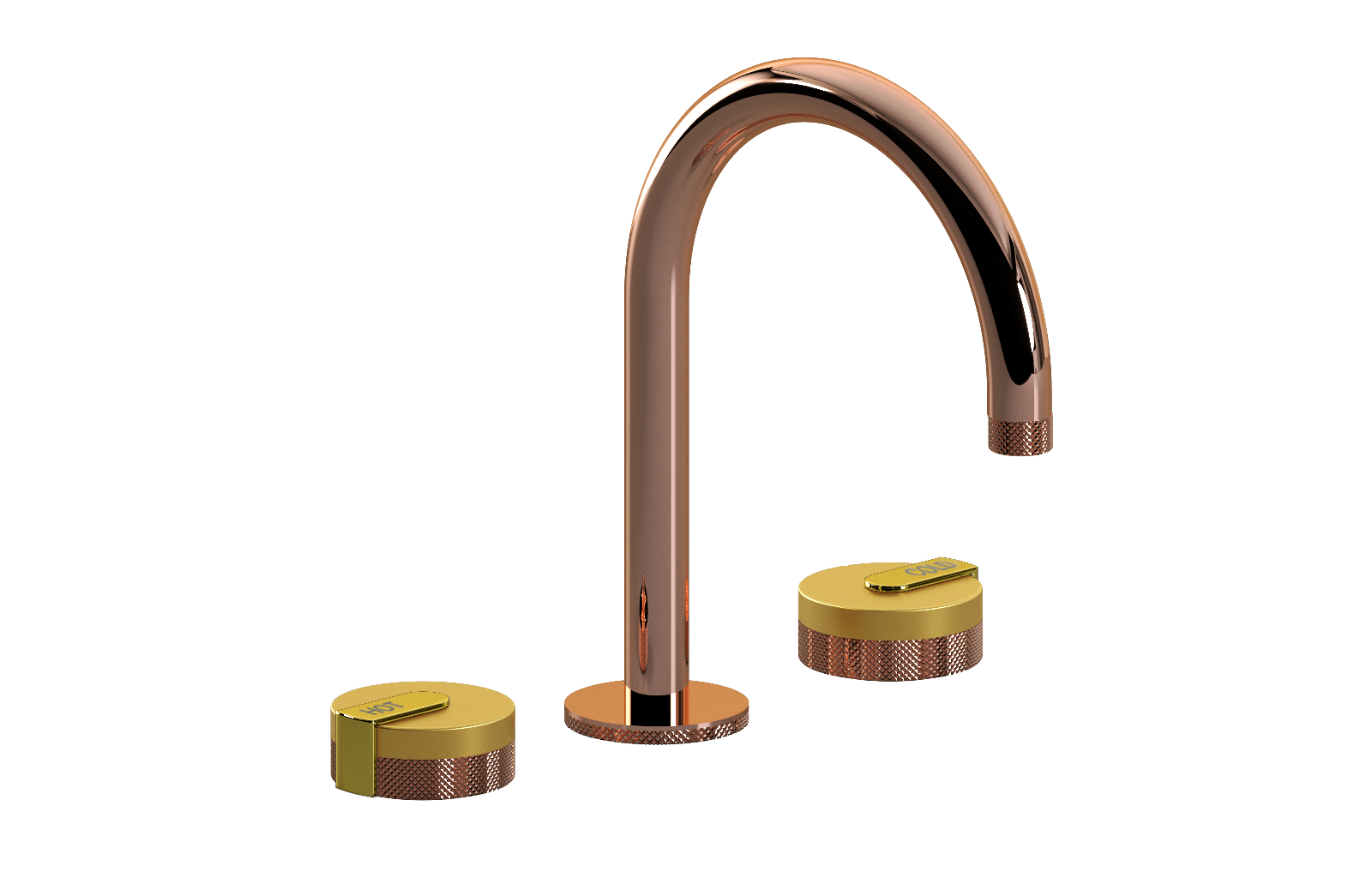 E-11512-R1BAU-L1PB-RG Смеситель для умывальника на 3 отвертия GRAFF MOD+