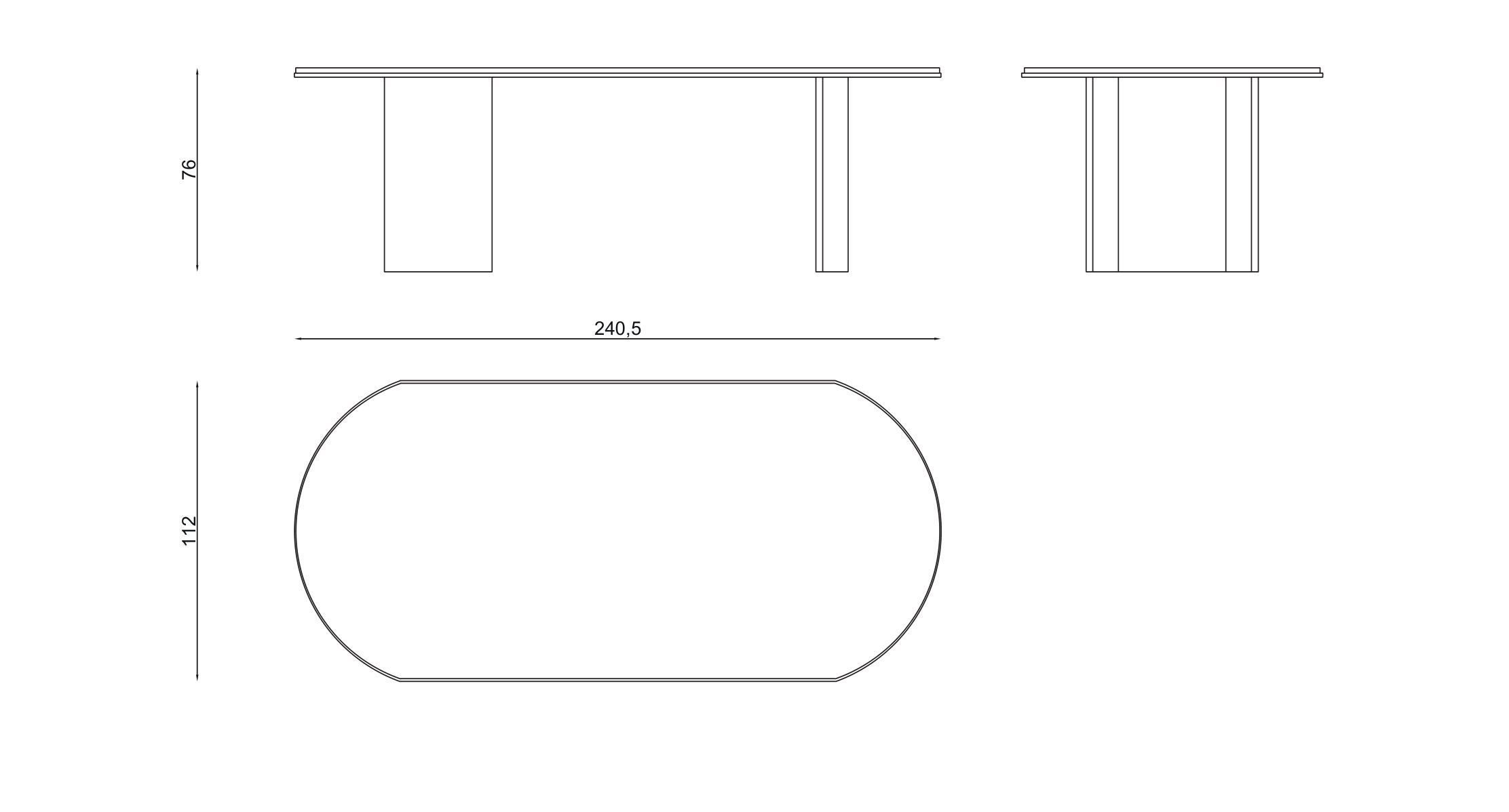 Овальный обеденный стол Zebrano Kailas ARCH-00097570 - Вид №3