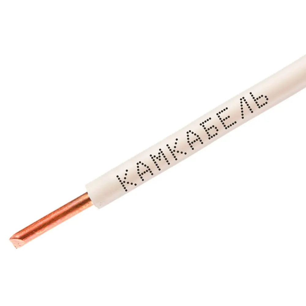Провод Камкабель ПуВнг(А)-LS 1x2.5 цвет белый 200 м на отрез 89436045 STLM-2041546  - Вид №1