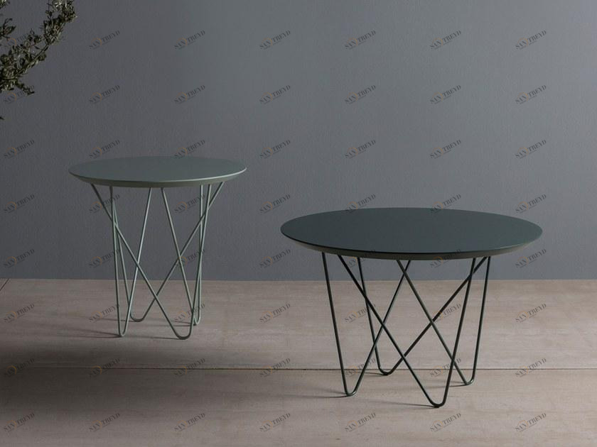 Kendo Mobiliario Высокий круглый лакированный журнальный столик sun-id-1514442