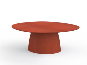 Бетонный круглый садовый столик