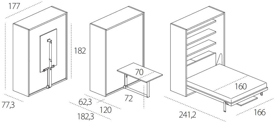 CLEI Оборудованная стенка с раскладной кроватью Penelope sun-id-1442147 - Вид №4