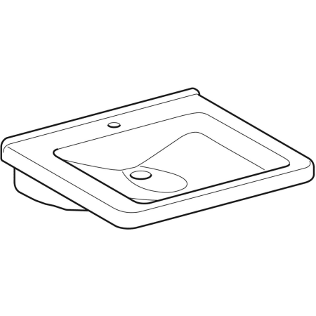 128661000 Раковина Geberit Renova Comfort Square, безбарьерная Geberit  - Вид №15