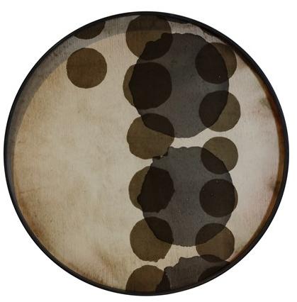 Ethnicraft Круглый поднос из дерева и стекла Translucent silhouettes 20440 - Вид №1