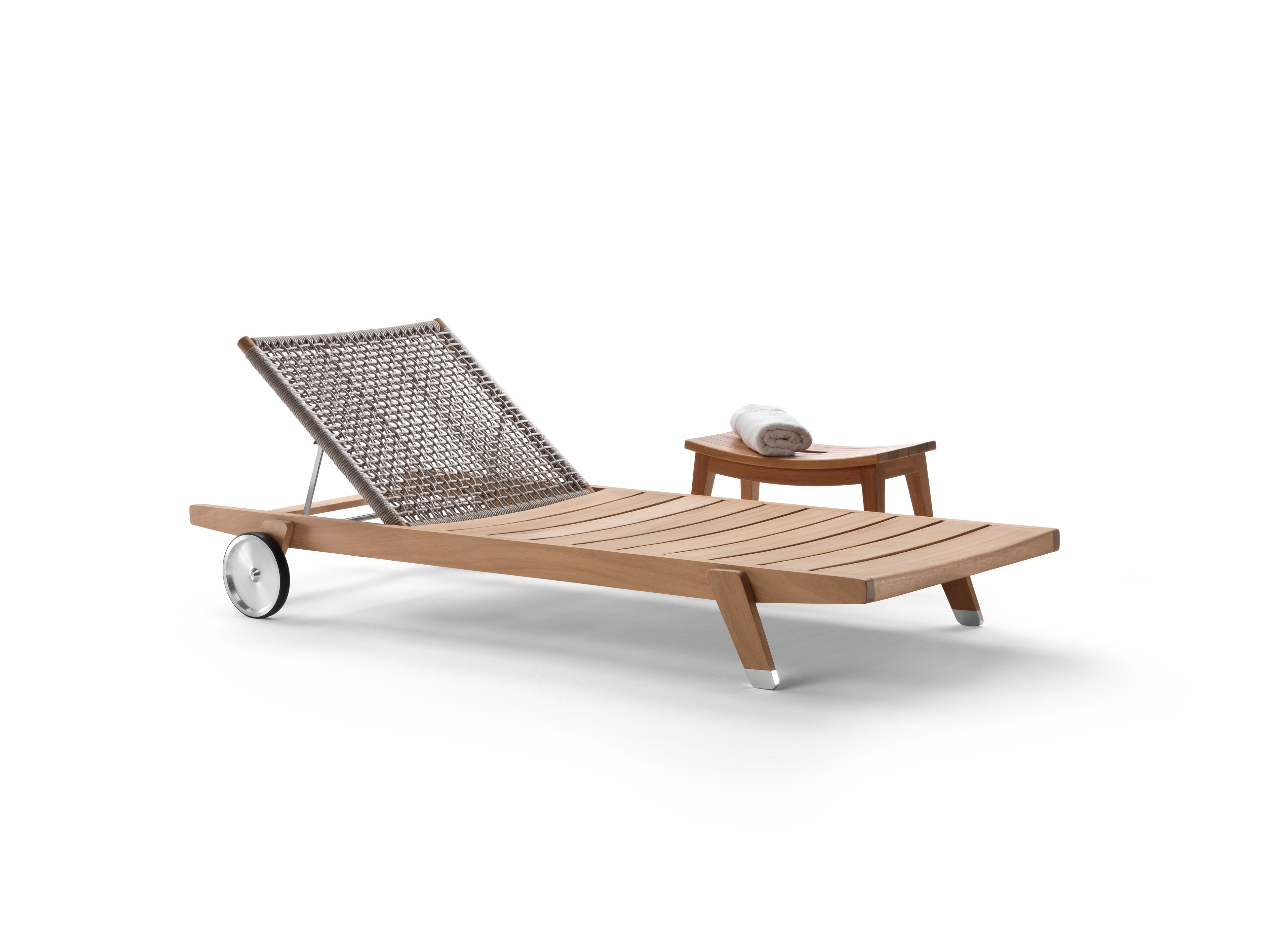 Открытый шезлонг в ироко с колесами Flexform Hora Sexta ARCH-00099191 - Вид №3