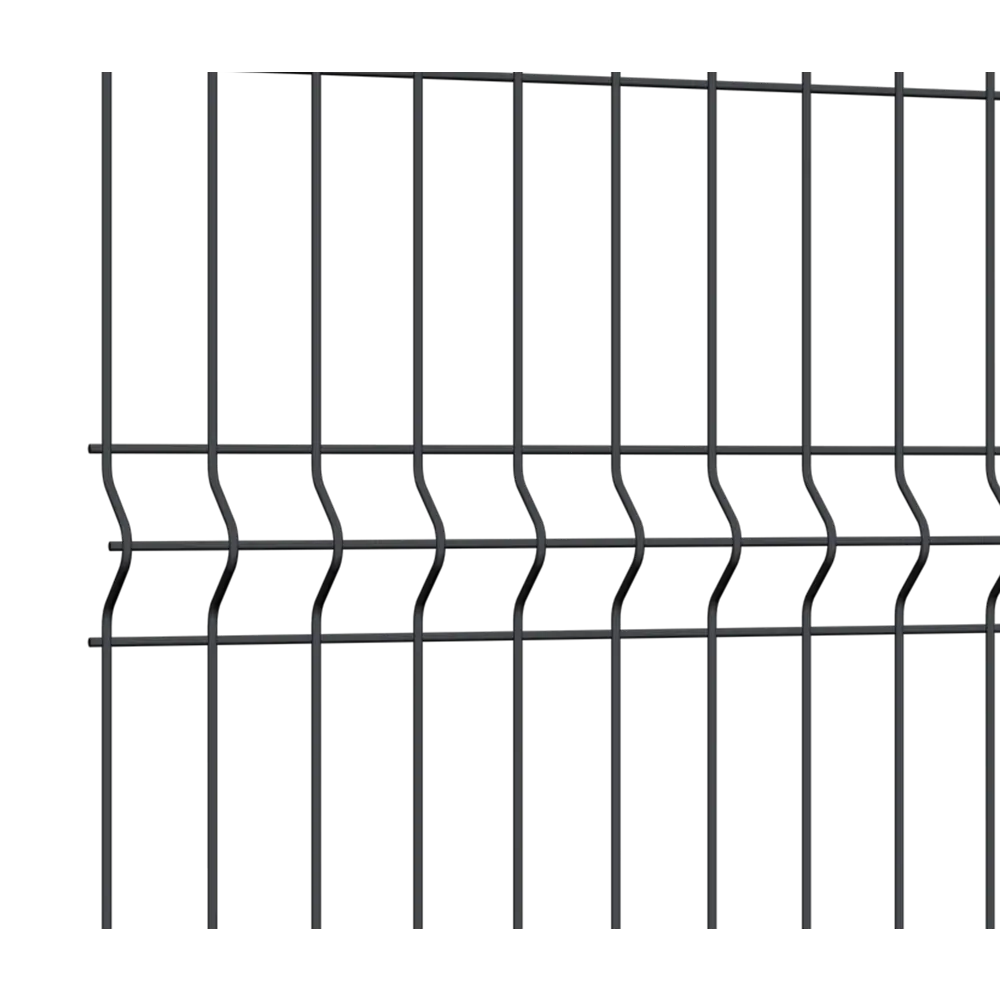 3D панель для забора Fine 2.5x1.73 м RAL 7024 серый 3 ребра Santreyd STLM-2132374 - Вид №1