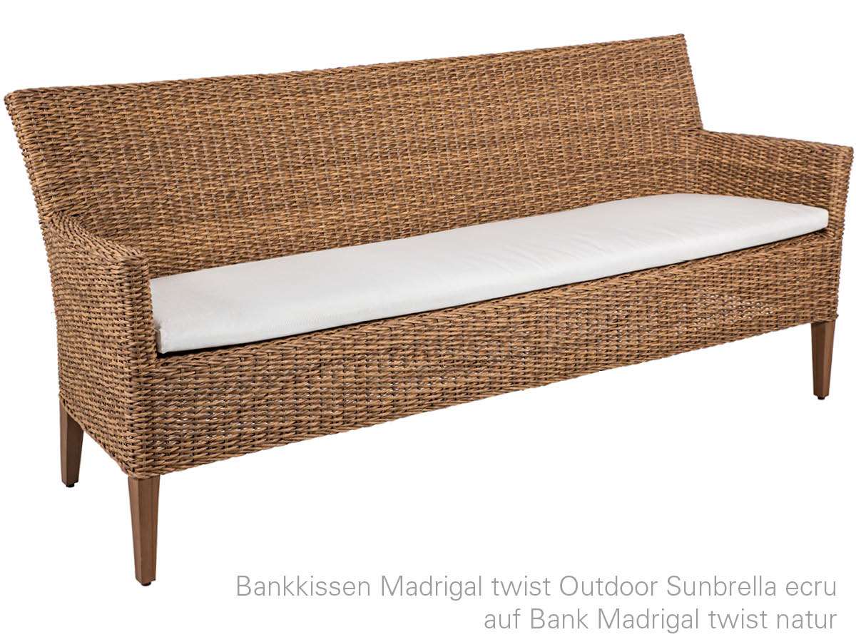 10.00.1529 Подушка на скамейку Madrigal Outdoor Sunbrella Ecru 3-х местная Mbm  - Вид №2