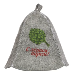 Шапка банная Банный Мир с надписью С Легким Паром войлок цвет черный