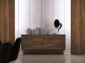 Las Mobili Низкий офисный шкаф для хранения вещей с распашными дверцами Jera