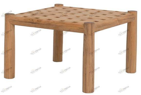 Unopiù Низкий квадратный садовый столик из тика Pevero Pevtbq