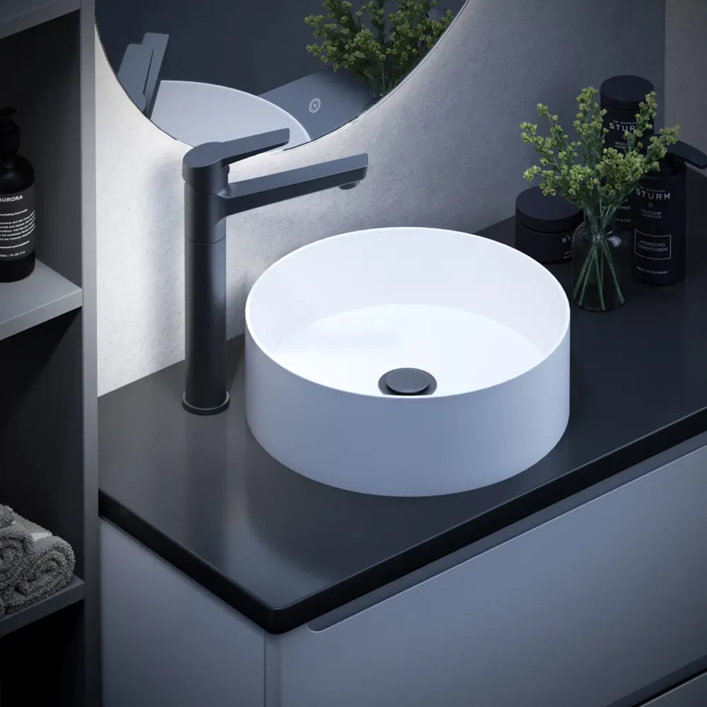 Смеситель для раковины ESKO Marbourg однорычажный матовый черный 89409230 STLM-1572121 - Вид №3