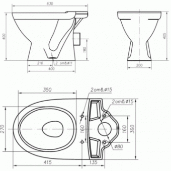 L89208000 Компакт унитаз с бачком Белый KOLO  Польша  - Вид №2