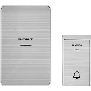 Дверной звонок беспроводной Онлайт ODB-D-DC06-1V1-S 36 мелодий цвет серебро 87106941 STLM-2190693