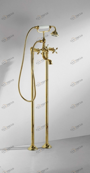 Отдельностоящий смеситель (Romen Golden) Zollern Cross Handle F651199BAF bravat 