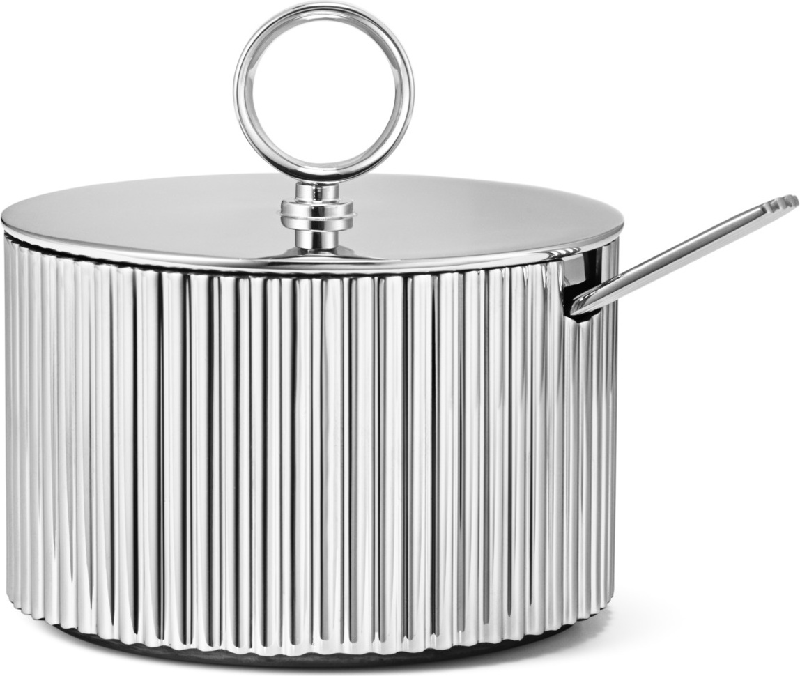 10661439 Georg Jensen Сахарница с ложкой Georg Jensen "Бернадот" 7,9см Сталь нержавеющая 