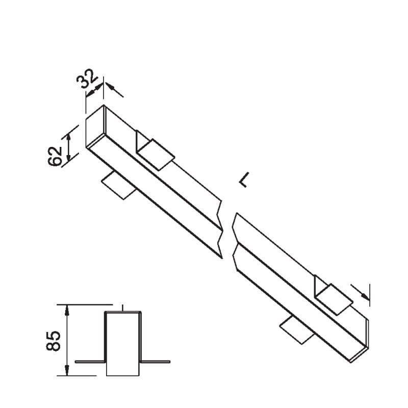 Утопленный экструдированный алюминиевый потолочный светильник Lucifero's мини-файл ARCH-00035421 - Вид №11